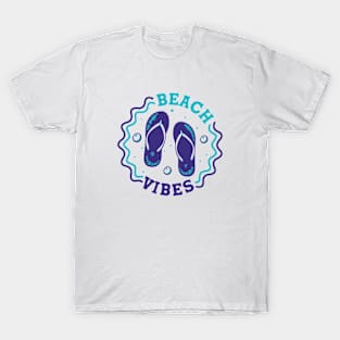 Beach Vibes // Fun Summer Flip Flop Badge T-Shirt